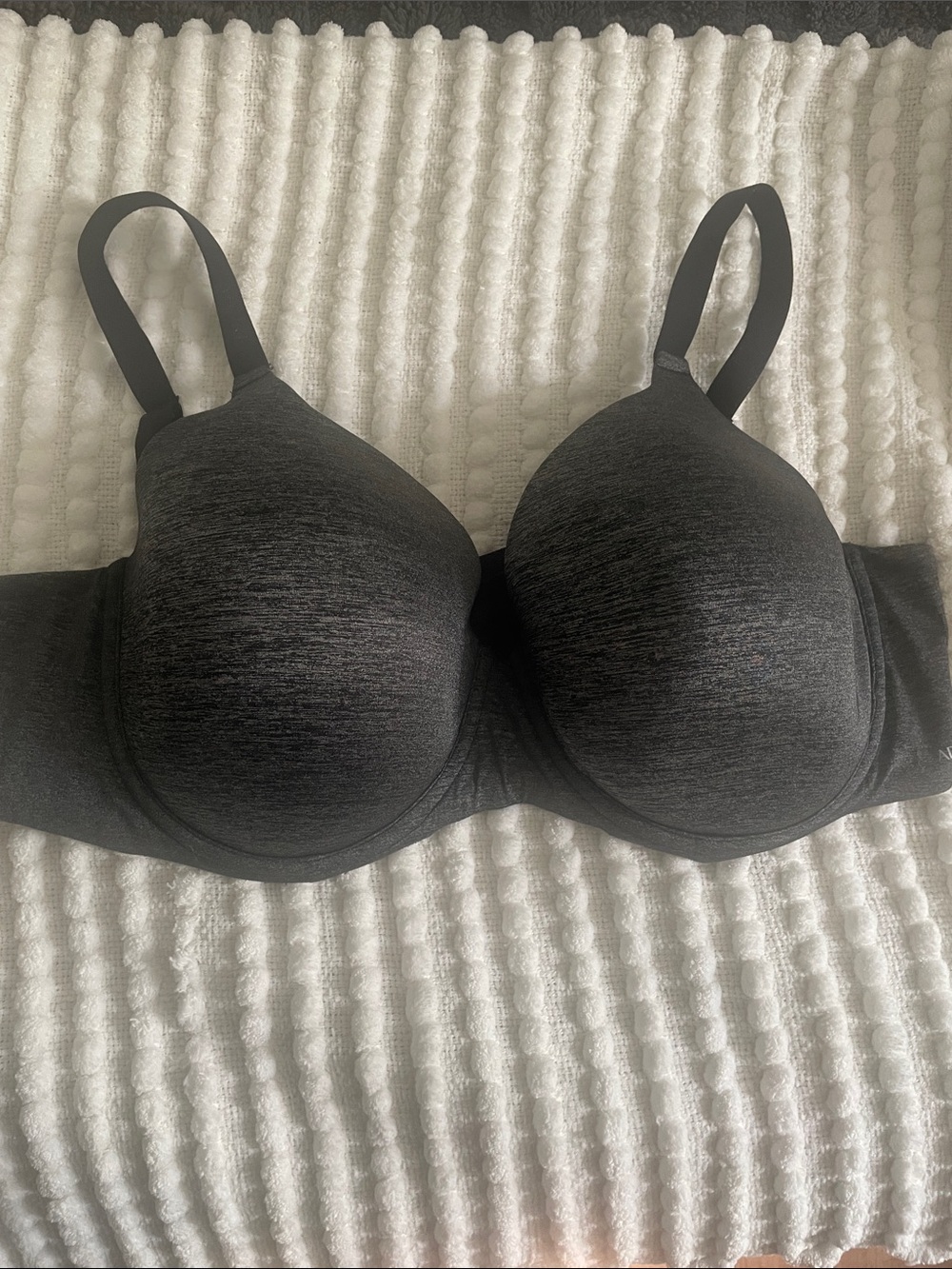 Adore Me Charcoal Gray Seamless Moulded Bra